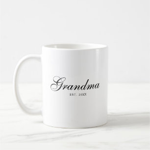 Schwarze elegante Schrift etablierte Oma Kaffeetasse