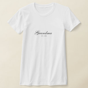 Schwarze elegante Schrift etablierte Oma T-Shirt