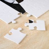 Schwarze, elegante Schuhe mit hohen Absätzen. Hoch Puzzle (Seite)