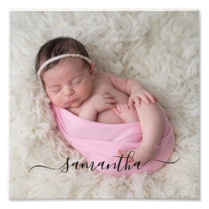 Schwarze elegante Schwung-Signatur-Name 10x10 Foto