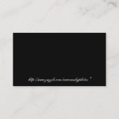 Schwarze elegante Visitenkarte (Rückseite)