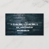 Schwarze, elegante Visitenkarte (Rückseite)