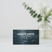 Schwarze, elegante Visitenkarte (Stehend Vorderseite)