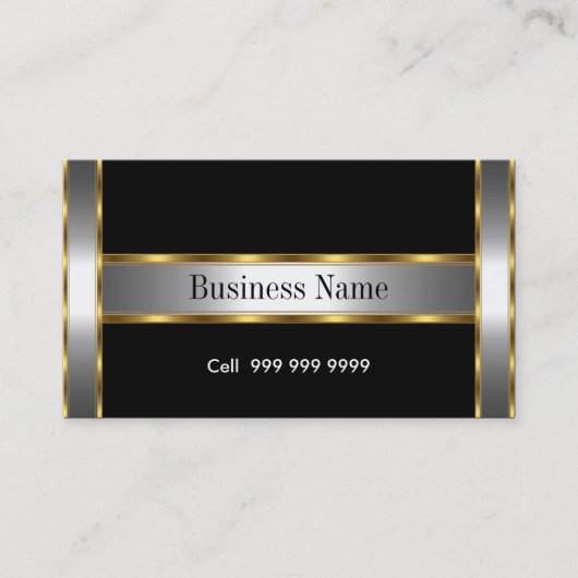 Schwarze elegante Visitenkarte (Vorderseite)