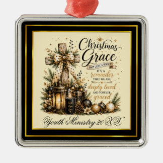 Schwarze elegante Weihnachts-Christen-Glaubens-Art Ornament Aus Metall