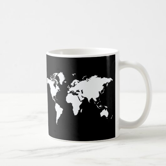 Schwarze Elegante Welt Kaffeetasse (Rechts)