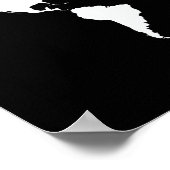 Schwarze Elegante Welt Poster (Ecke)