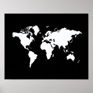 Schwarze Elegante Welt Poster