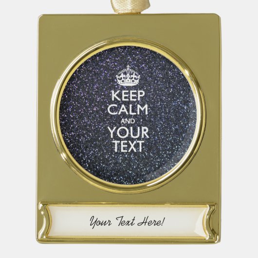 Schwarze Eleganz Behalte Ihren Text beruhigen Banner-Ornament Gold (Vorderseite)