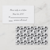 Schwarze Eleganz-Einschließungs-Karte Terminkarte (Vorne/Hinten)