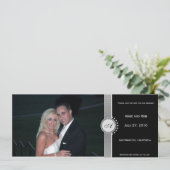 Schwarze Eleganz - Save the Date (Stehend Vorderseite)