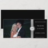 Schwarze Eleganz - Save the Date (Vorne/Hinten)