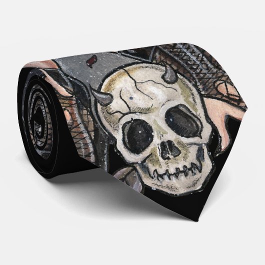 Schwarze Elends-Engels-Krawatte Krawatte (Gerollt)