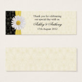 Schwarze, Elfenbein, Gold Daisy Gastgeschenk Hochz (Vorne & Hinten)