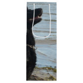 Schwarze elsässische Silhouette Geschenktüte Für Weinflaschen (Vorderseite)