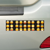 Schwarze Emojis Autoaufkleber (Auf Auto)