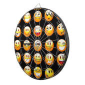 Schwarze Emojis Dartscheibe (Vorderseite rechts)