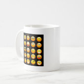 Schwarze Emojis Kaffeetasse (Vorderseite Links)