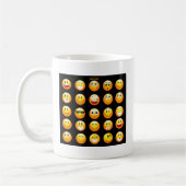 Schwarze Emojis Kaffeetasse (Links)