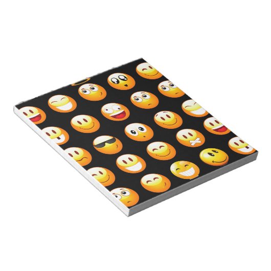 Schwarze Emojis Notizblock (angewinkelt)