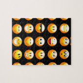 Schwarze Emojis Puzzle (Horizontal)