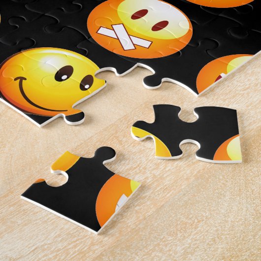 Schwarze Emojis Puzzle (Seite)