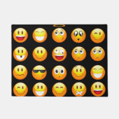 schwarze Emojis Türmatte (Vorderseite)