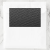Schwarze, eng Woven Carbon Fiber texturiert Rechteckiger Aufkleber (Tasche)