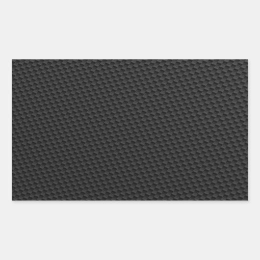 Schwarze, eng Woven Carbon Fiber texturiert Rechteckiger Aufkleber (Vorderseite)