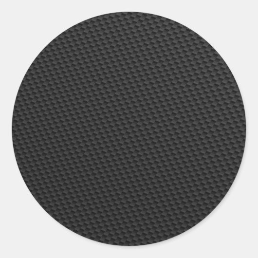 Schwarze, eng Woven Carbon Fiber texturiert Runder Aufkleber (Vorderseite)