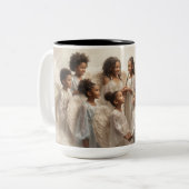 Schwarze Engel Kaffeetasse (Vorderseite Links)