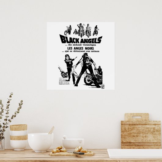 Schwarze Engel Poster (Küche)