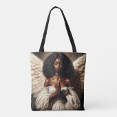Schwarze Engelinnen Engelcore Tasche (Rückseite)