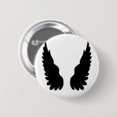 schwarze Engelsflügel Button (Vorne & Hinten)