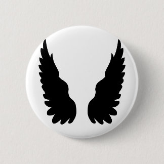 schwarze Engelsflügel Button