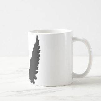 schwarze Engelsflügel Kaffeetasse