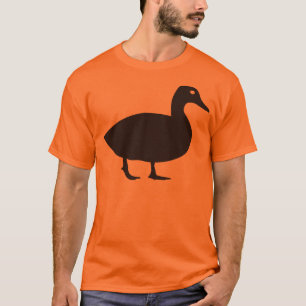 Schwarze Enten-Silhouette T-Shirt