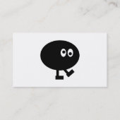 Schwarze Erbsen-Mann Visitenkarte (Rückseite)