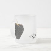 Schwarze Erdbeere Mattglastasse (Vorderseite Links)