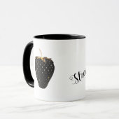 Schwarze Erdbeere Tasse (Vorderseite Links)