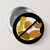 Schwarze Erdnuss-Baum-Nuss-freie Button (Vorne & Hinten)