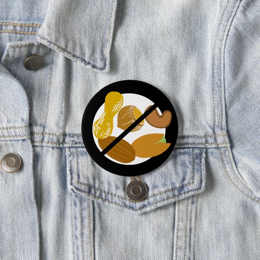 Schwarze Erdnuss-Baum-Nuss-freie Button (Beispiel)