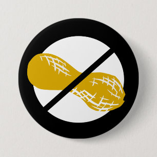 Schwarze Erdnuss-freie Nuss-Allergie-Kinder Button