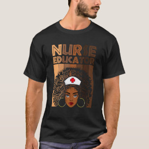Schwarze Erzieher Krankenschwester-Shirts für Frau T-Shirt