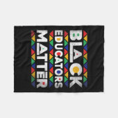 Schwarze Erzieher Problem Melanin Afrikanischer Le Fleecedecke (Vorderseite (Horizontal))
