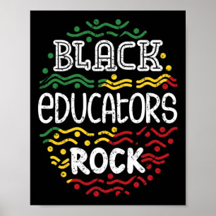 Schwarze Erzieher rocken - Schwarze Geschichte Mon Poster