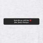 Schwarze Etiketten mit glänzendem Rechteck (Design 1)