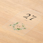 Schwarze Eukalyptus-Wreath-Arch Akryllische Tischn Acryleinladungen (Ablage )