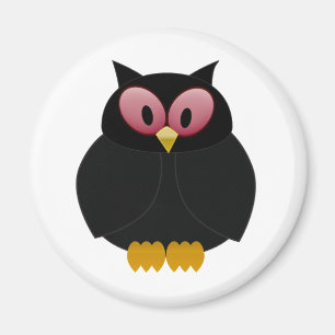 Schwarze Eule Magnet