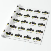 Schwarze Eulen Design Geburtstagsgeschenk Geschenkpapier (Ungerollt)